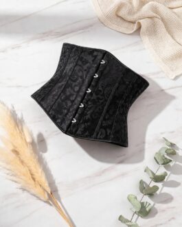 Corset brocado negro modelador