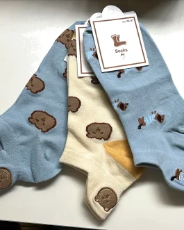 Pack X 3 Soquetes De Mujer Con Diseño