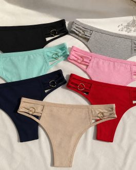 Pack x3 Tangas con Argolla de Corazon Colores Surtidos